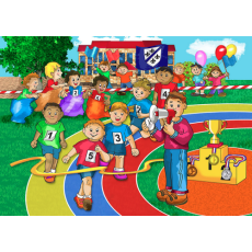 A4 "Sports" 48 Piece Wooden Puzzle    